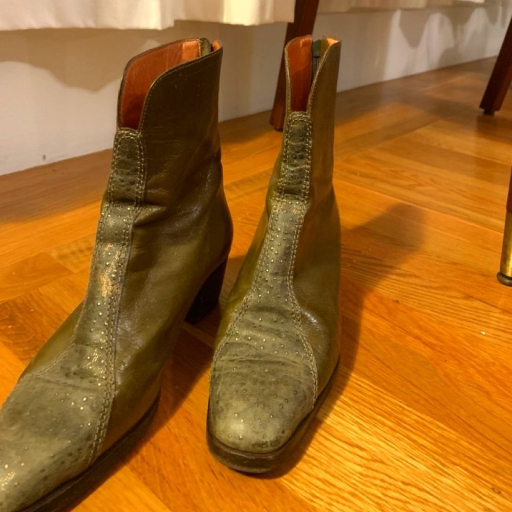 Bottana Handmade Leather Argentinian Boots, Womens size 6.5/7